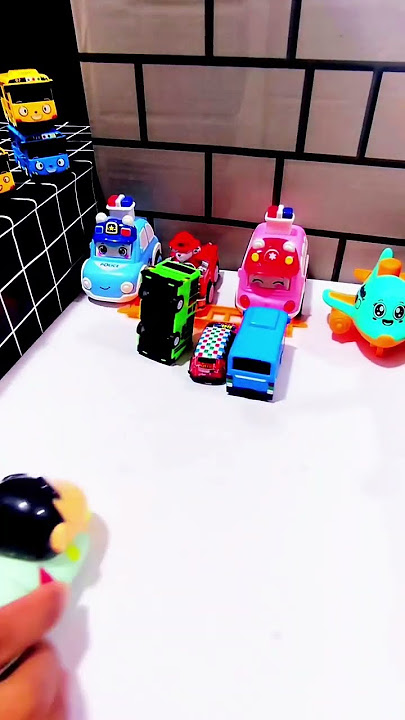 Oh No Tayo hit the car in front by follow with the baby💨💥 #youtube #toys #shortsfeed #viral #shorts