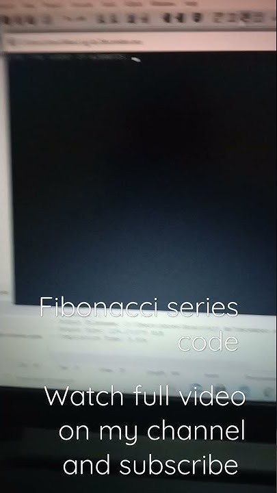 fibonacci series code in c language #c code #fibonacci c code - YouTube