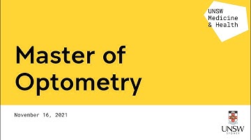 UNSW Sydney Master of Optometry Information Session