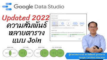 EP57 : เก่ง Data Studio ต้องรู้เรื่องความสัมพันธ์หลายตารางแบบ Join Left,Right ,Inner,Full,Cross