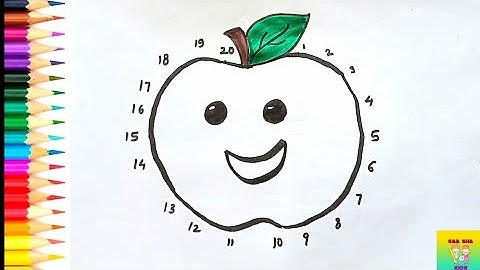 Join the dots/A for apple/ 1to 20/colouring #abcsong #toddler #coloring