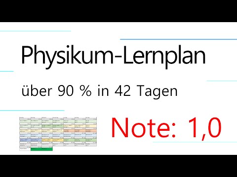 42-Tage Physikum / M1 Lernplan