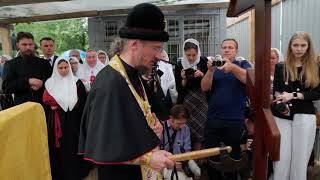 Митрополит Вениамин совершил чин на основание Илиинского старообрядческого храма в Минске