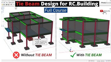 Tie Beam Design for a Reinforced Concrete Building using Prota Structure.