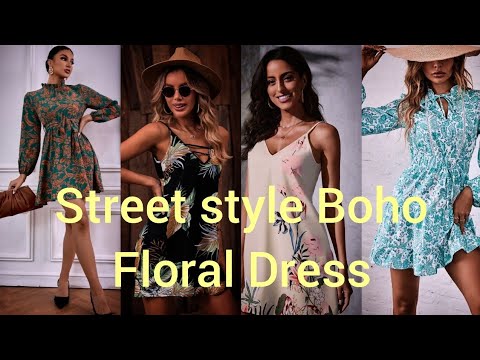 Street Style Boho Floral Dress For Vacation | How to dress in floral ...