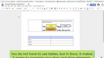 Drag and Drop in Google Docs