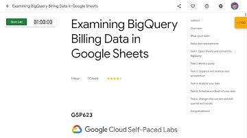 Examining BigQuery Billing Data in Google Sheets GSP623