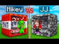 JJ and Mikey: TNT vs BEDROCK Block Base Battle in Minecraft - Maizen