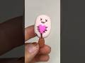Cute zombie clay ice cream with a pink heart 💕👻 #clay #diy #polymerclay #shortvideo #art
