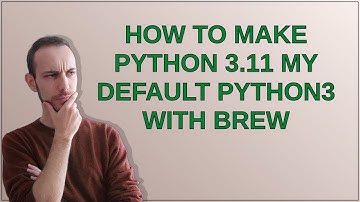 Apple: How to make python 3.11 my default python3 with brew