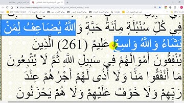 في رحاب القرآن الكريم ح167 الآيات261 و 262 و 263من  سورة البقرة  إعرابًا ومعنًى وبلاغةً وإملاءً
