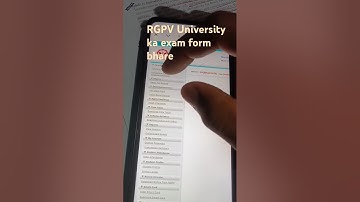 RGPV University ka examination form bhare #mobile 📳 se 2024 new process