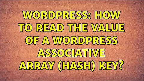 Wordpress: How to read the value of a WordPress $query associative array (hash) key?