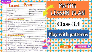 Maths lesson plan | Play with patterns | Class-3,4 #viral #mathslessonplan  #viralvideo #ctet #