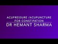 Acupressure   acupuncture for constipation hard stool