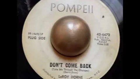 Leroy Horne Don't come back POMPEII