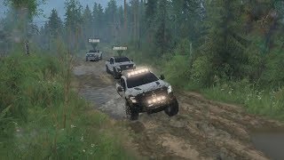 NISSAN PATRIOT 4x4 | CAMINO CON MUCHO LODO!! | DESVOLCANDO A NUESTRO AMIGO | SPINTIRES MUDRUNNER screenshot 5