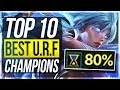 TOP 10 URF CHAMPIONS YOU RE LUCKY TO GET All Random Ultra Rapid Fire Mode League of Legends