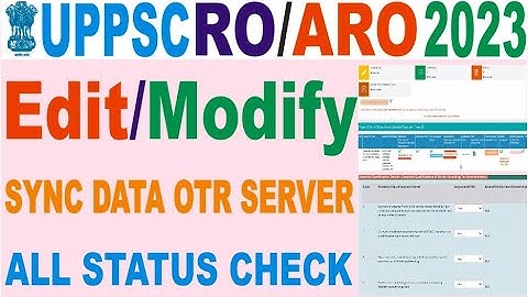 uppsc ro aro online form 2023 me edit modify kaise karen/uppsc ro aro me correction problem uppsc ro