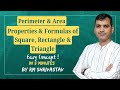 Area and Perimeter | Properties & Formulas of Square, Rectangle & Triangle