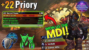 The Last Key We Timed In MDI! +22 Priory! Protection Warrior PoV!