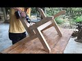 Woodworking Project Inspired By Old Pallets // How To Make Outdoor Cafe Tables Easily Modern - DIY!