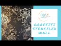 Graffiti Stenciled Wall w/ Modern Masters Metallic Paints