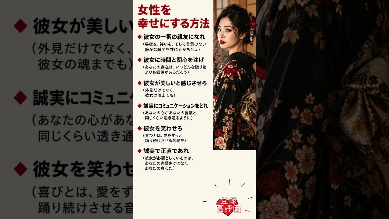 女性を幸せにする方法