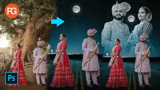 How to edit couple photos || Double Exposure Effect in Photoshop || Photoshop Tutorial screenshot 4