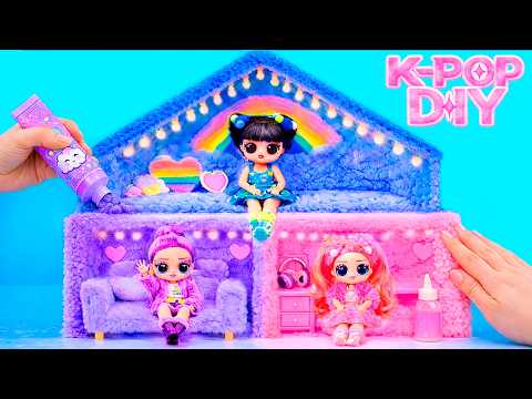 Creating 3 Fluffy K-Pop Demon Hunters Rooms! 10 DIYs for L.O.L. Dolls