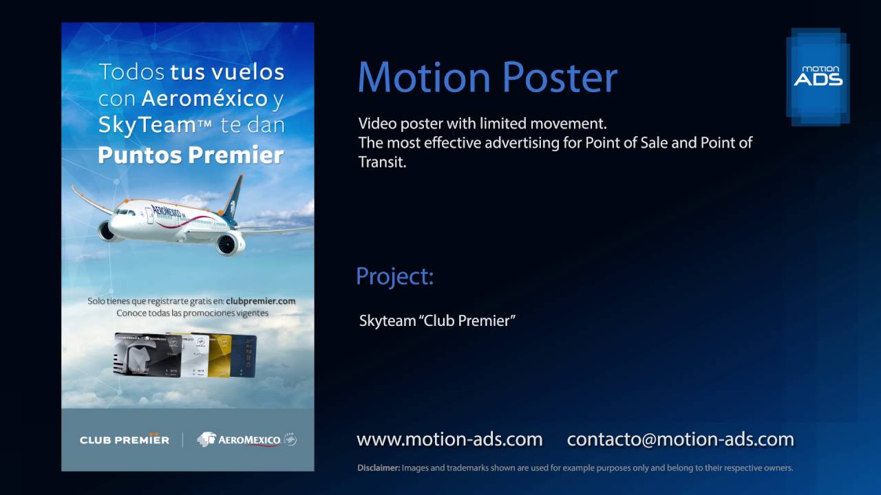 Skyteam Aeromexico Motion Poster By Motion Ads Youtube