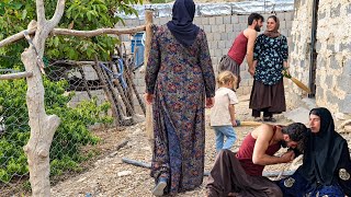 An emotional reunion between Behnam and Fatemeh; buying feed for the sheep 🐑❤️