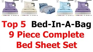 Top 5 Bed In A Bag 9 Piece Complete Bed Sheet Set Review Video 1