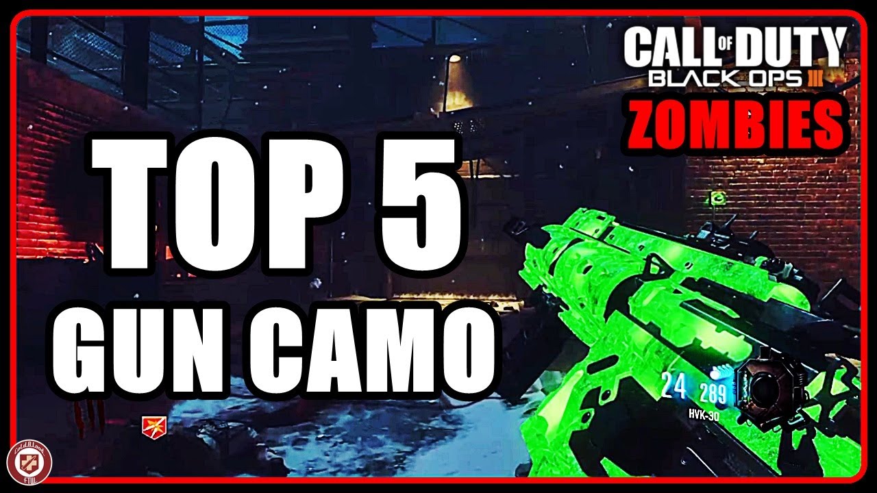 Top 5 Weapon Camo (BO3 Zombies) YouTube