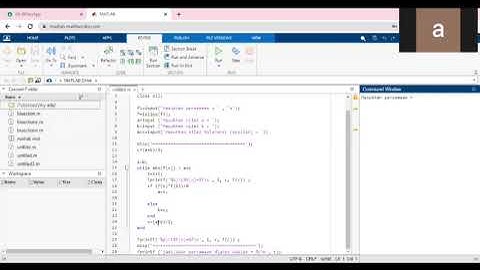 METODE BISECTION MENGUNAKAN MATLAB /METODE NUMERIK