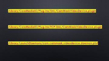 How to delete Cammask on Mac
