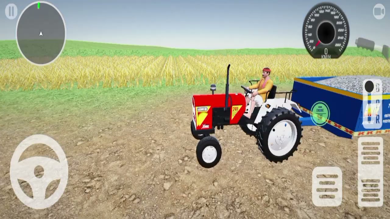 Real Tractor Trolley Sim - Mini Tractor Cargo Loading - Android GamePlay JD83UE