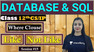 DATABASE & SQL |Class 12 CS/IP | Where Clouse | Like | Not Like | Day 15 | Lovejeet Arora