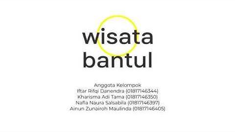 Demo Sistem Informasi Berbasis Web Wisata Bantul