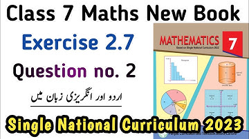 7th Class Math Ex 2.7 New Book | Chapter 2 Exercise 2.7 Question no. 2 Class 7 PTB | Learning Zone