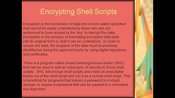 Securing Your Shell Script   video 13