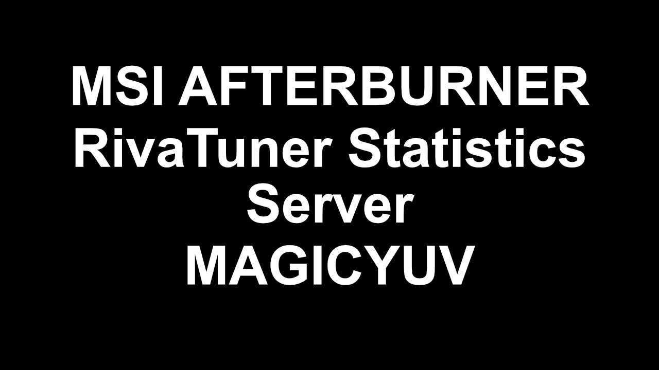 Latest MSI Afterburner/RTSS Beta Recording+MagicYUV 2.4.0+Voukoder AV1 ...