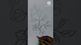 how to draw butterfly on a flower