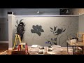 Hand painted Botanical Mural