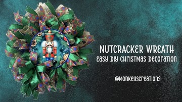How to Make Easy Christmas Decor: #nutcracker #wreath #easydiy