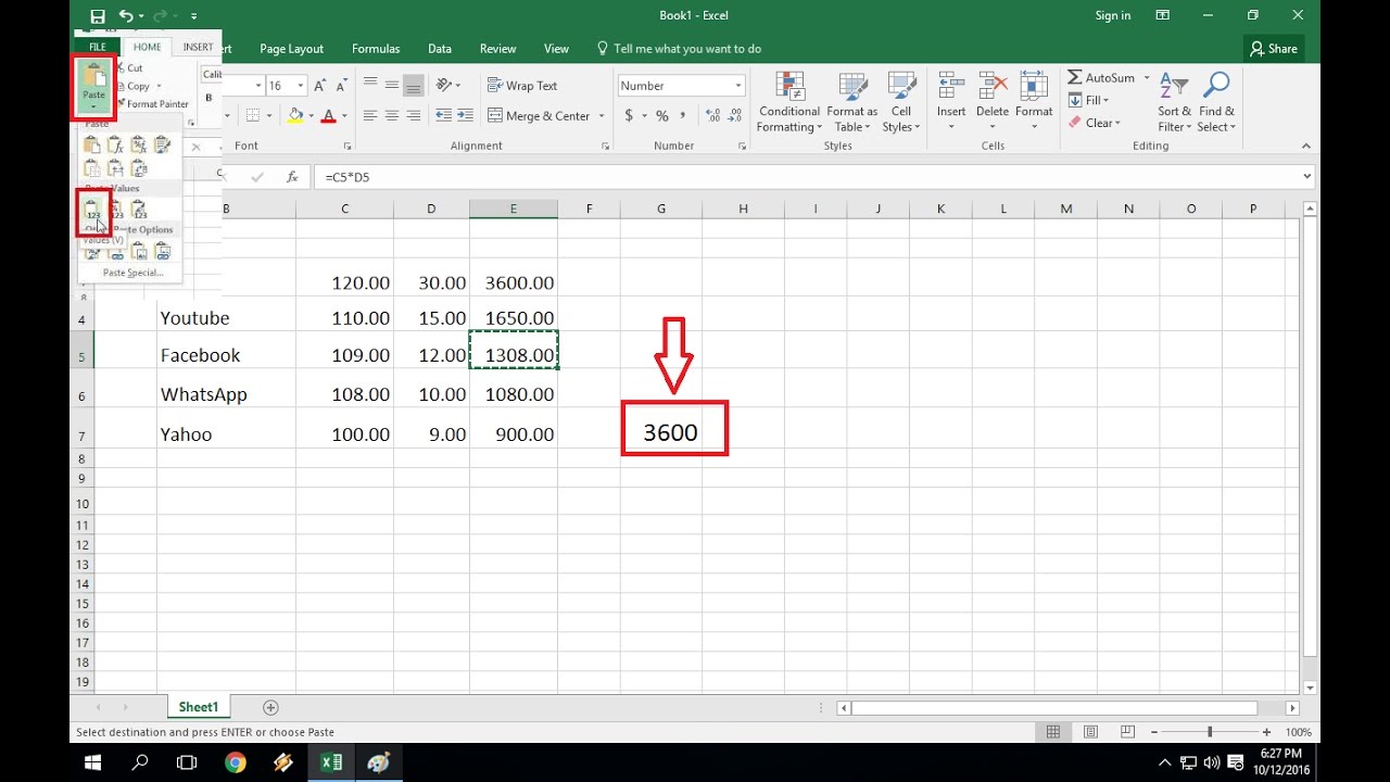 how-to-do-copy-paste-values-without-formula-in-ms-excel-youtube