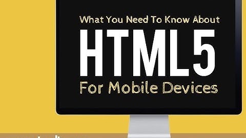 Best Mobile Application Development Tutorial | HTML5 for Mobile Devices | Simpliv