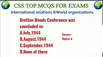 CSS 2021 CURRENT AFFAIRS SOLVED MCQS - PAPER PART 1