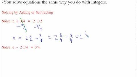 Solving Equations with Fractions Part 1