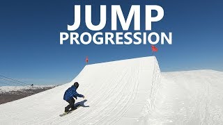 Snowboard Jump Progression from Small to XL